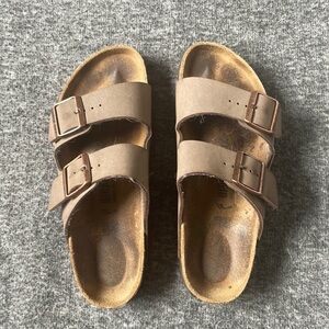 Birkenstock Arizona Birkibuc - Mocha - Size 38 Narrow
